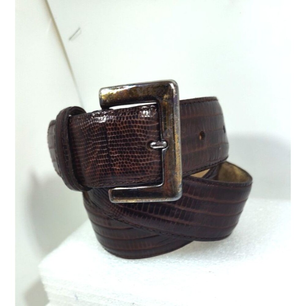 Banana Republic Classics Womens 1" wide Brown Leather Belt Sz M 30  USA 26.5-31" - Picture 2 of 10